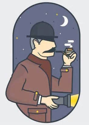 Serlokas su pypke menesienoje